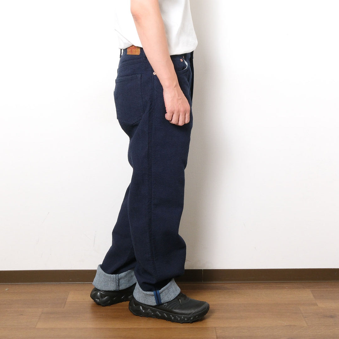 omotodenim - 15oz ORI-SASHI SASHIKO LOOSE FIT BUTTON FLY - 0821