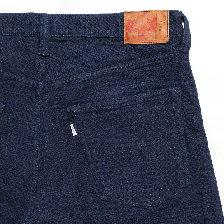 omotodenim - 15oz ORI-SASHI SASHIKO LOOSE FIT BUTTON FLY - 0821