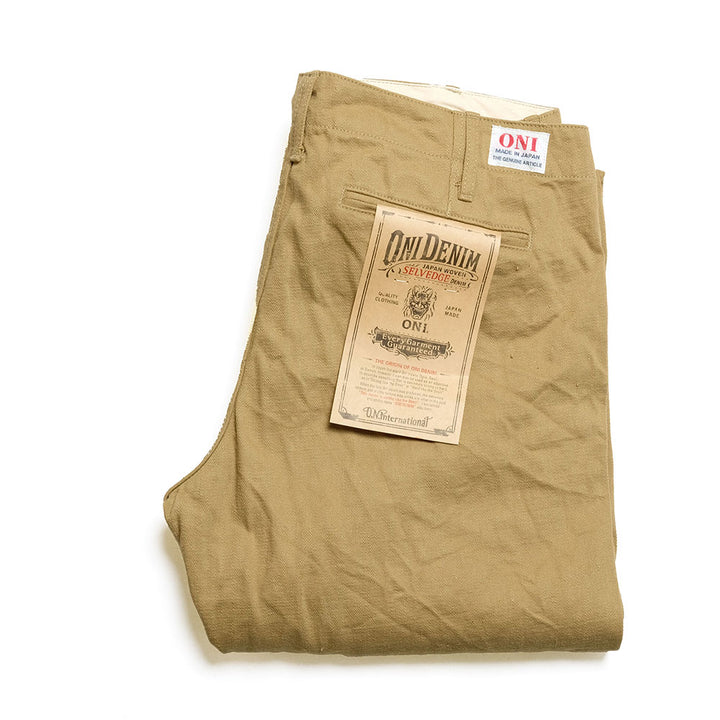 ONI DENIM - 12oz Khaki-Beige Trousers - ONI-727KH