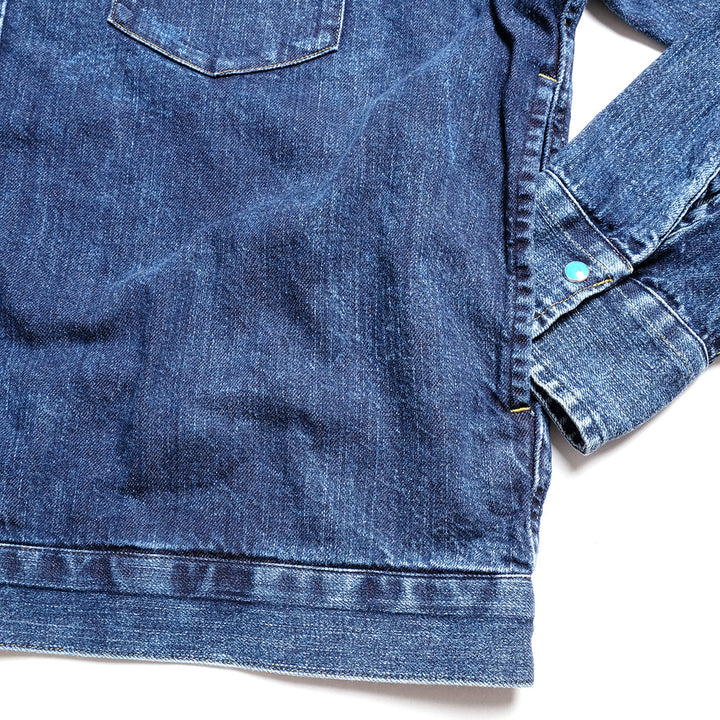 HOLLYWOOD RANCH MARKET - Organic Denim USED Washed Western Shirt Jacket - 1008804