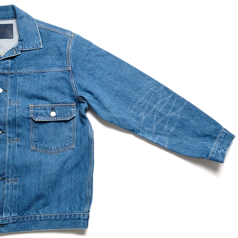 BLUE BLUE - JK02 MOD supima Selvedge Denim 2nd Type Trucker Jacket - FADE WASH - 1009866