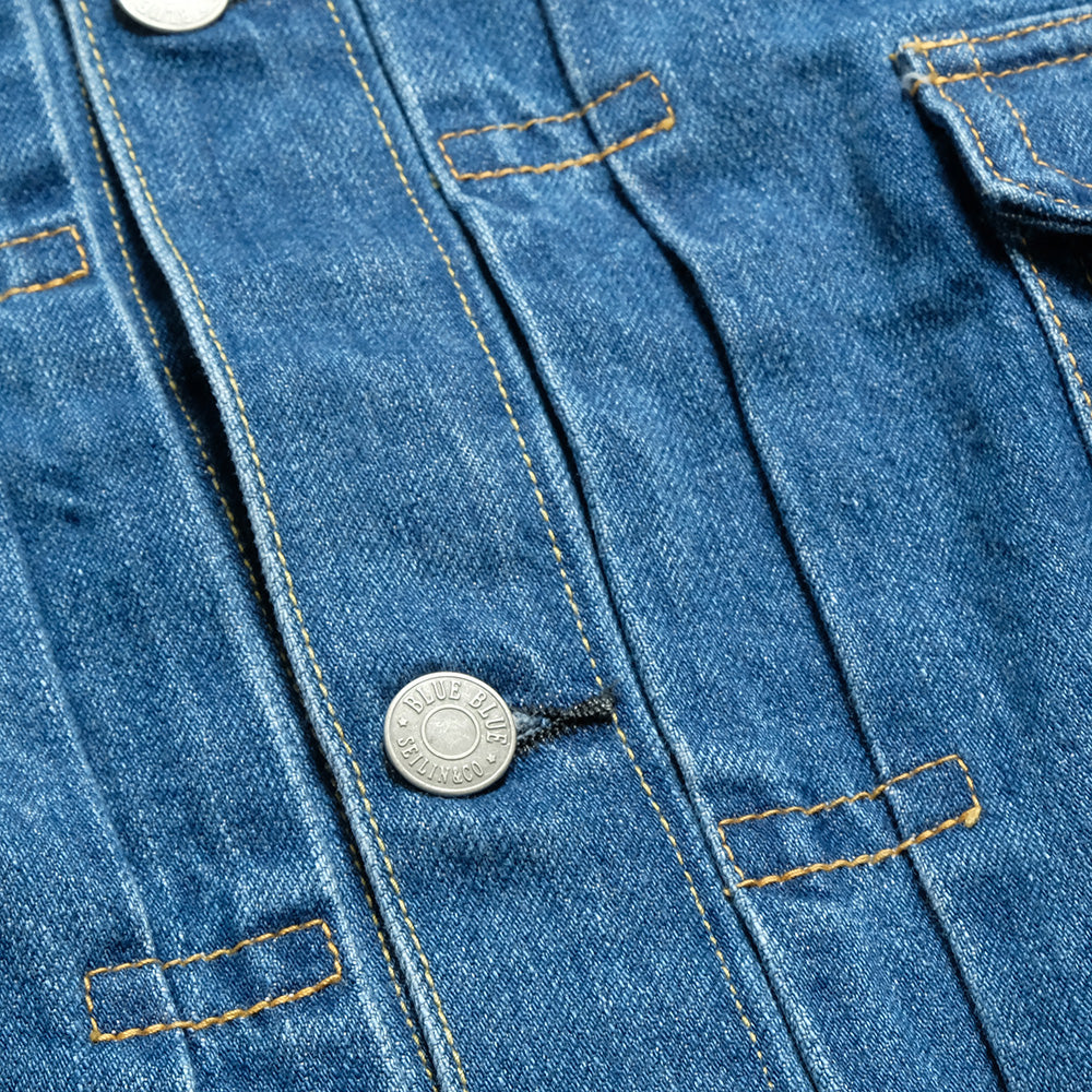 BLUE BLUE - JK02 MOD supima Selvedge Denim 2nd Type Trucker Jacket - FADE WASH - 1009866