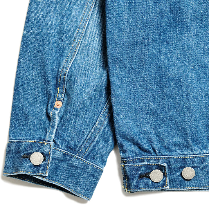 BLUE BLUE - JK02 MOD supima Selvedge Denim 2nd Type Trucker Jacket - FADE WASH - 1009866