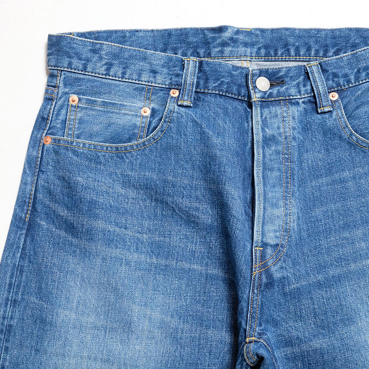 BLUE BLUE - PP02 - MOD supima Selvedge Denim Wide Jeans - Fade Wash - 1009867