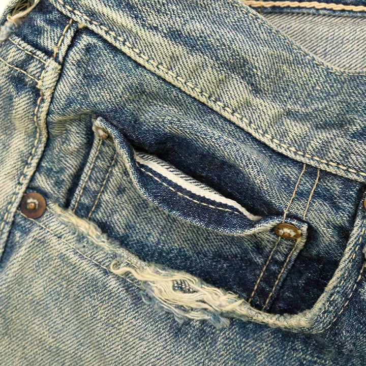 SUGAR CANE - 14.25oz. DENIM 1947 REMAKE AGED MODEL - REGULAR STRAIGHT - SC41947SR