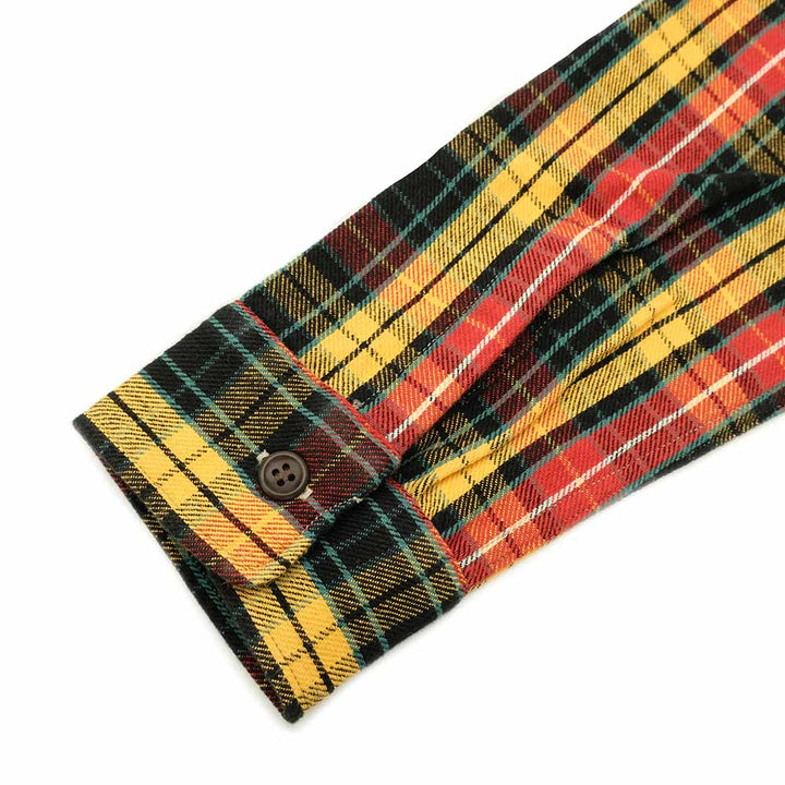 WAREHOUSE - Lot.3022 FLANNEL SHIRTS WITH CHINSTRAP - F柄 - ONE WASH - WH-3022F24