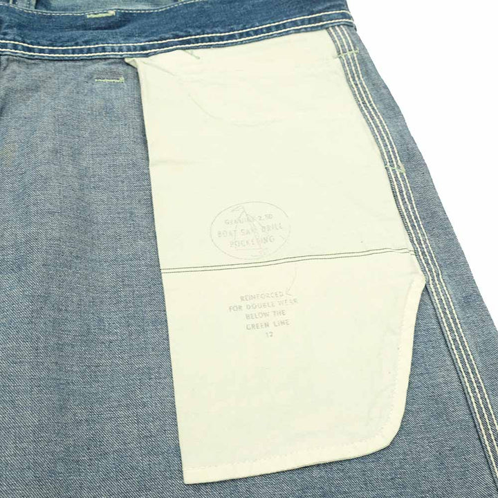 SUGAR CANE - 11oz. BLUE DENIM WORK PANTS - AGED MODEL - SC42549
