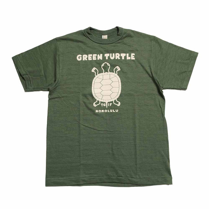 WAREHOUSE - Lot 4601 - S/S T-SHIRT - GREEN TURTLE - 4601GR-26