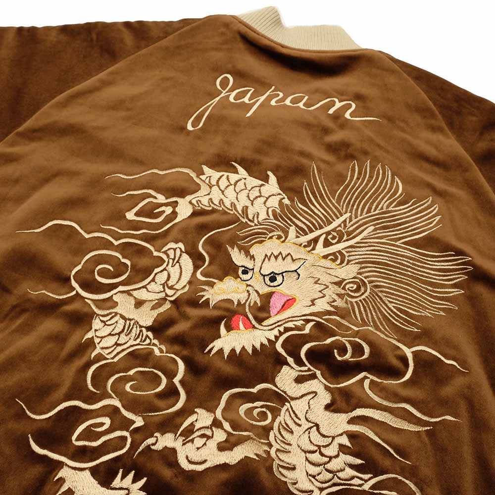 TAILOR TOYO - Velveteen Souvenir Jacket - WHITE DRAGON × BLACK EAGLE - TT15792-138