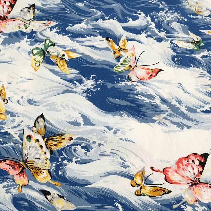 SUN SURF - HINOYA EXCLUSIVE - L/S RAYON HAWAIIAN SHIRT - BUTTERFLY SPLASH - SS39627HYL