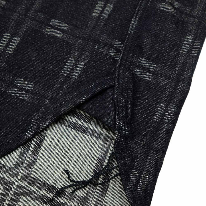 MOMOTARO JEANS - Triple Stitch Cross Check Jacquard Shirt - MXLS1035