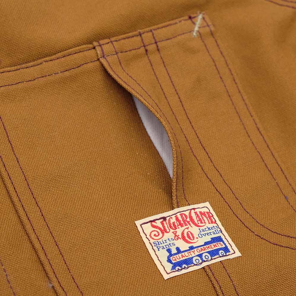 SUGAR CANE - 13oz. BROWN DUCK WORK COAT - SC15657