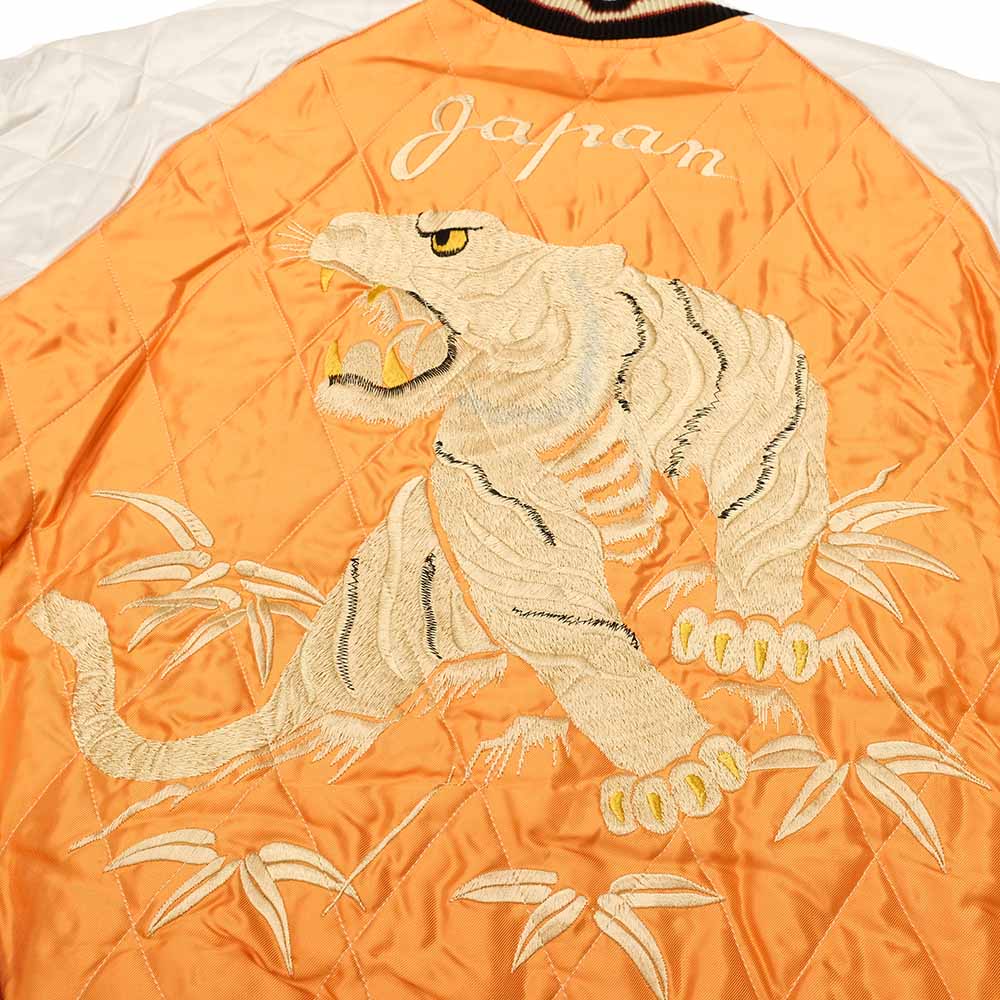 TAILOR TOYO - Acetate Quilted Souvenir Jacket - WHITE TIGER × LANDSCAPE - TT15791-159