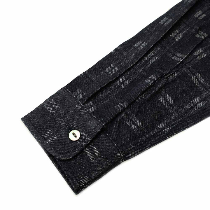 MOMOTARO JEANS - Triple Stitch Cross Check Jacquard Shirt - MXLS1035