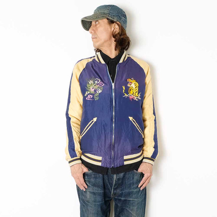 TAILOR TOYO - Acetate Souvenir Jacket - EAGLE ＆ DRAGON x JAPAN MAP - (AGING MODEL) - TT15907-125