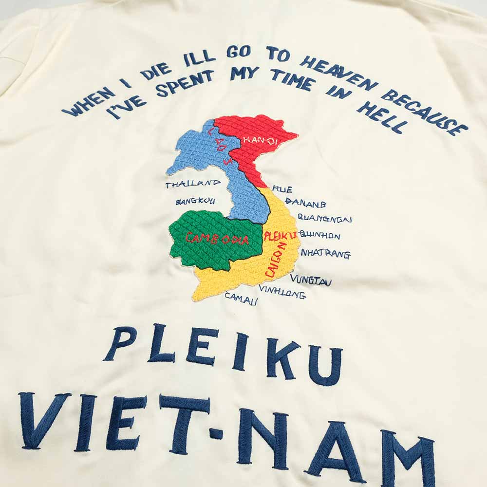 TAILOR TOYO - Late 1960s Style Cotton Vietnam Jacket - VIETNAM MAP - TT15892