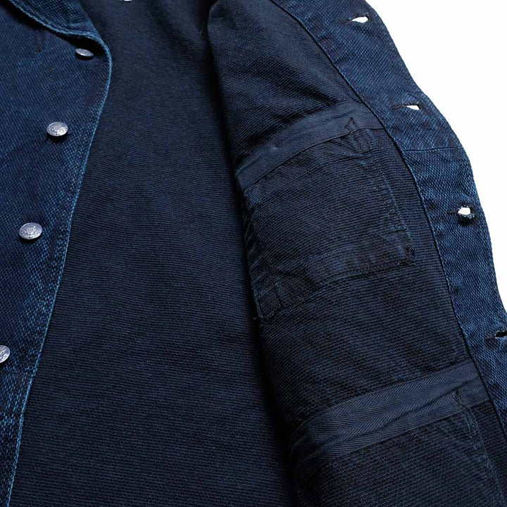 Soundman - Shawl Collar Coverall - Marshaii - Indigo Dyed SASHIKO - 451M-655B