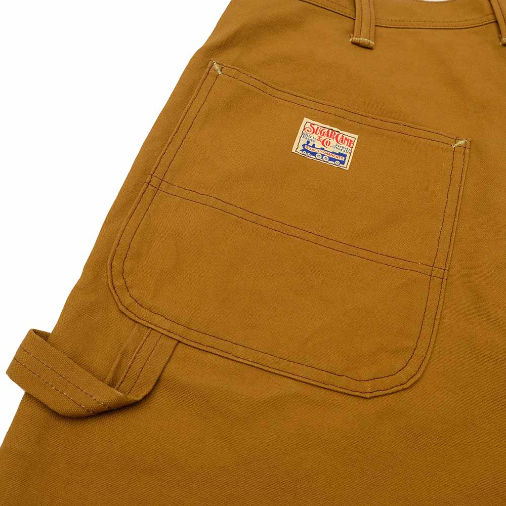 SUGAR CANE - 13oz. BROWN DUCK WORK PANTS - SC42497
