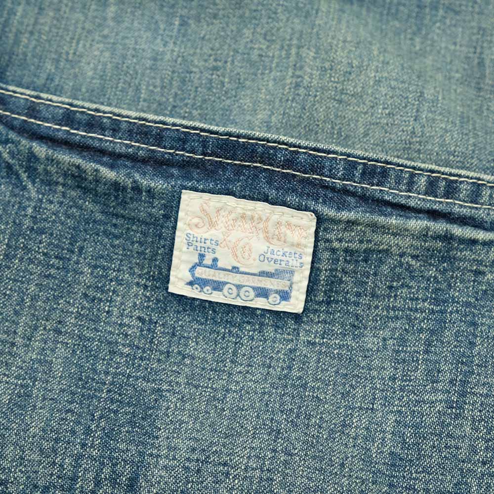 SUGAR CANE - 11oz. BLUE DENIM WORK PANTS - AGED MODEL - SC42549