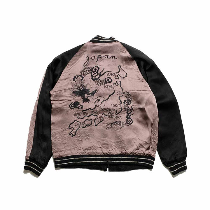 TAILOR TOYO - Acetate Souvenir Jacket - KOSHO ＆ CO. - Special Edition - WHITE TIGER x JAPAN MAP - TT15912-119