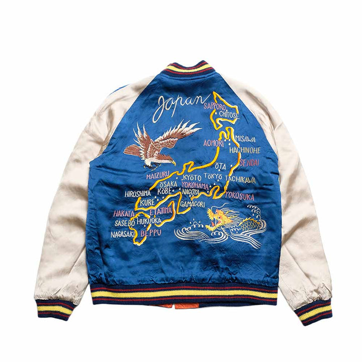 TAILOR TOYO - Acetate Souvenir Jacket - KOSHO ＆ CO. - Special Edition - EAGLE ＆ DRAGON × JAPAN MAP - TT15911-159