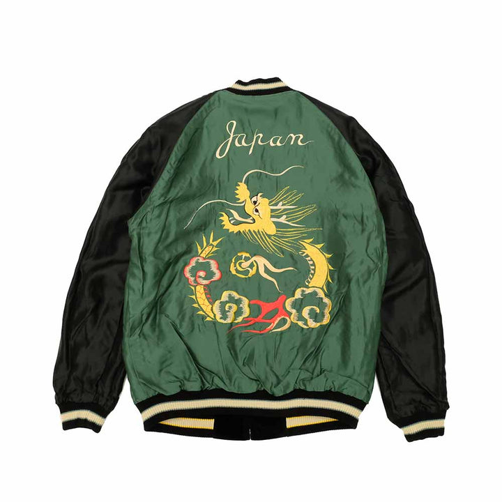 TAILOR TOYO - Velveteen - Two-tone - x Acetate Souvenir Jacket - TIGER HEAD x GOLD DRAGON - TT15795-119