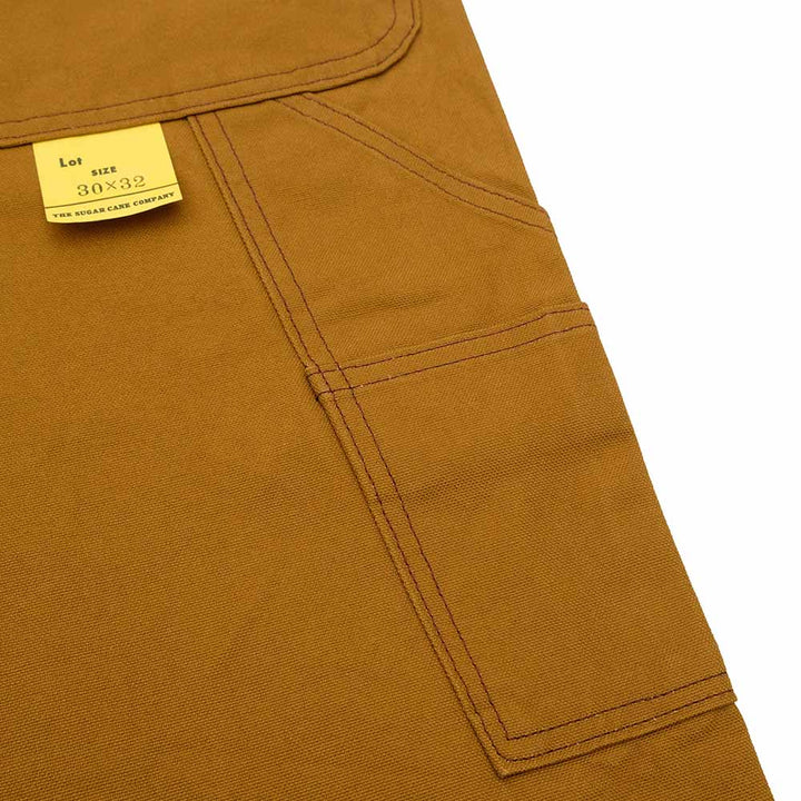 SUGAR CANE - 13oz. BROWN DUCK WORK PANTS - SC42497