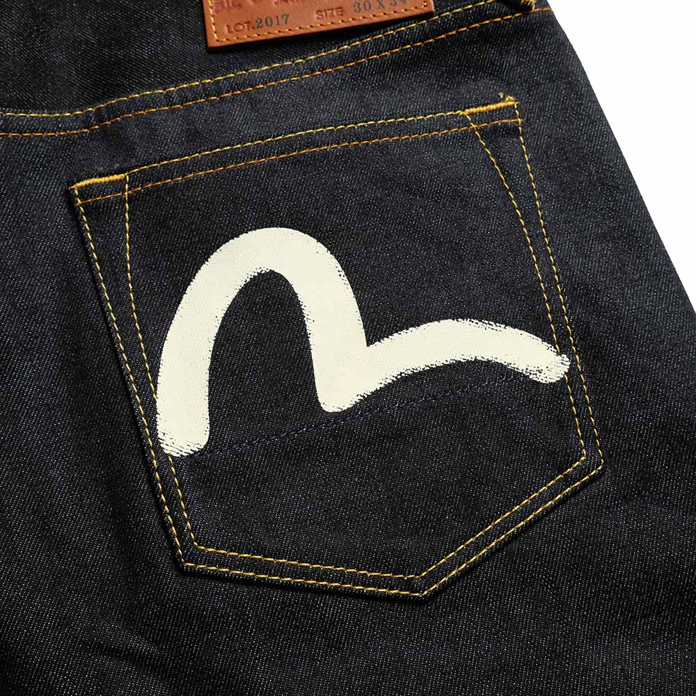 EVISU - #2017 - Ecru Seagull Print Taper Fit Jeans - 5JE1250