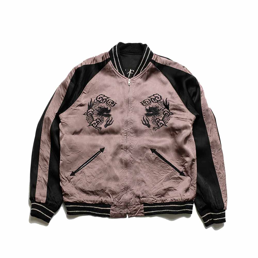 TAILOR TOYO - Acetate Souvenir Jacket - KOSHO ＆ CO. - Special Edition - WHITE TIGER x JAPAN MAP - TT15912-119