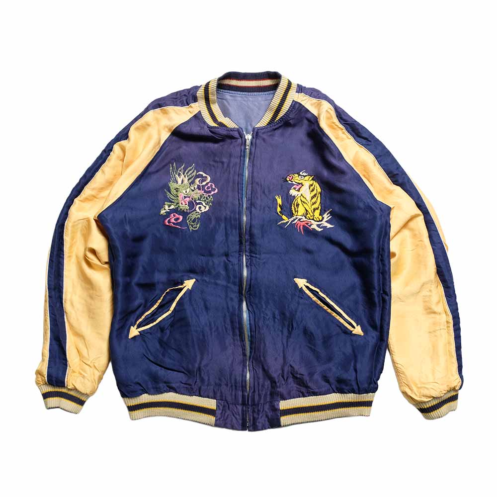 TAILOR TOYO - Acetate Souvenir Jacket - EAGLE ＆ DRAGON x JAPAN MAP - (AGING MODEL) - TT15907-125