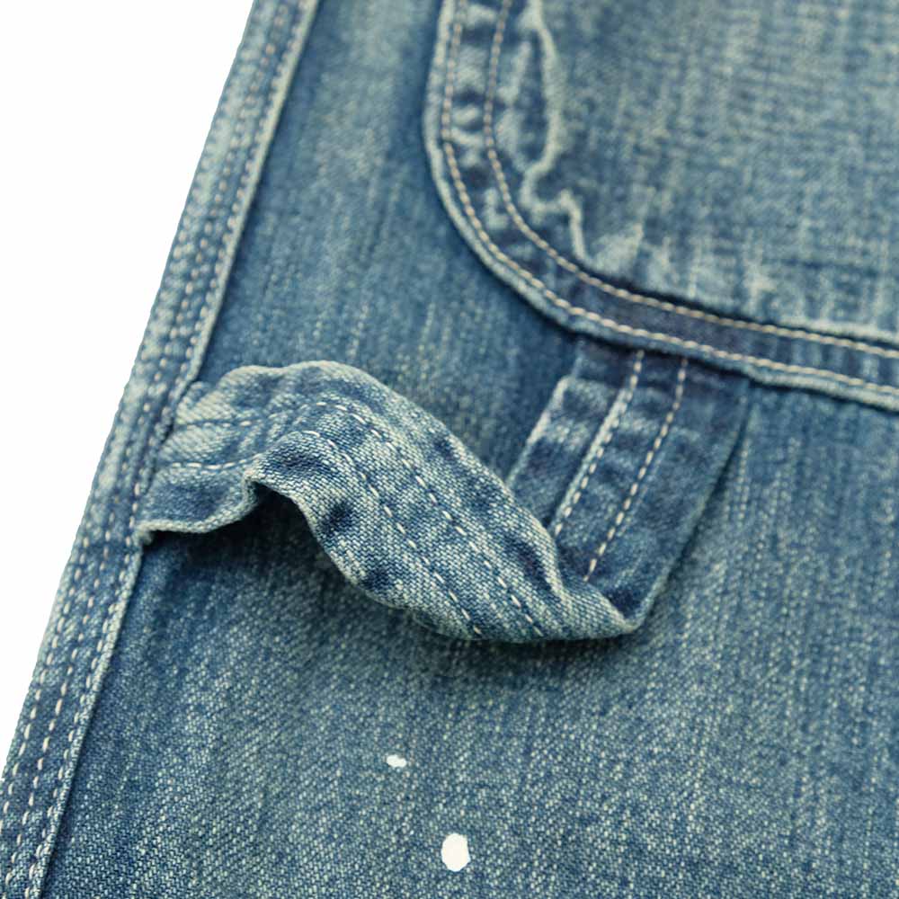 SUGAR CANE - 11oz. BLUE DENIM WORK PANTS - AGED MODEL - SC42549