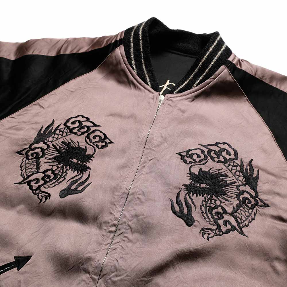 TAILOR TOYO - Acetate Souvenir Jacket - KOSHO ＆ CO. - Special Edition - WHITE TIGER x JAPAN MAP - TT15912-119
