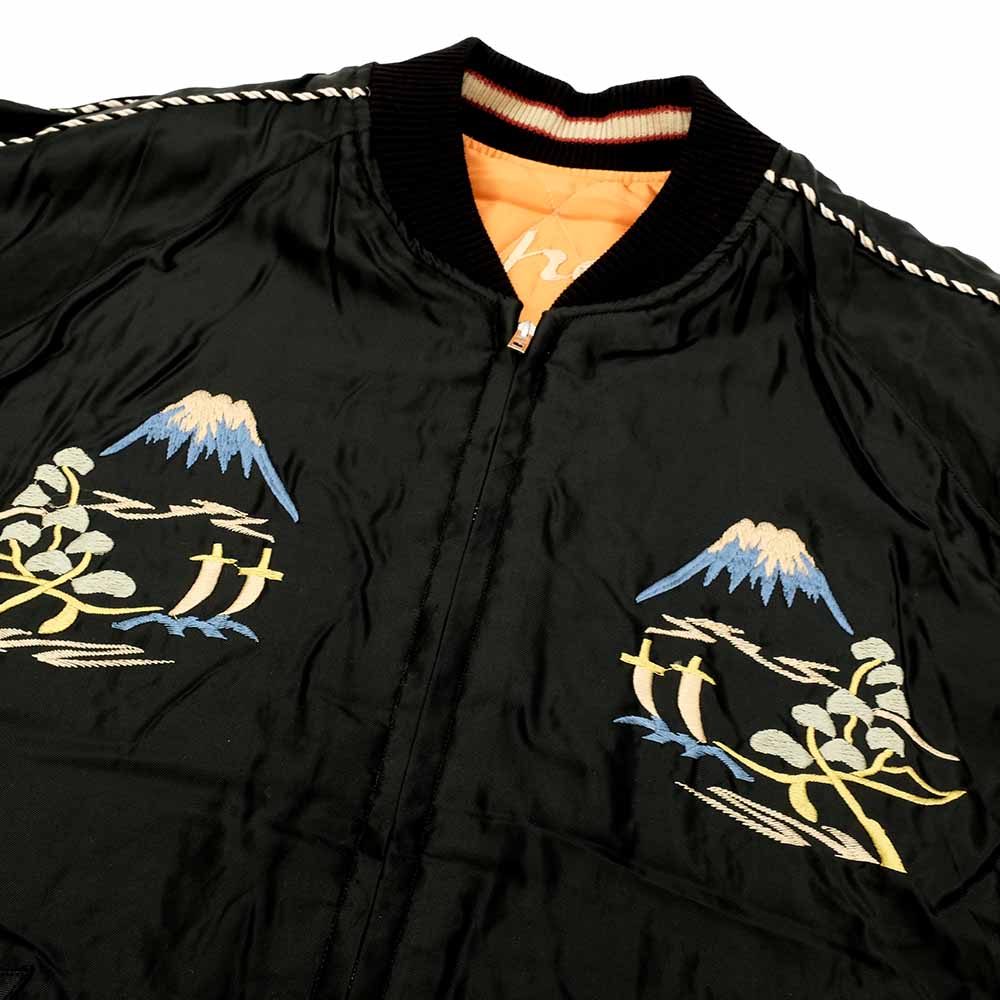 TAILOR TOYO - Acetate Quilted Souvenir Jacket - WHITE TIGER × LANDSCAPE - TT15791-159