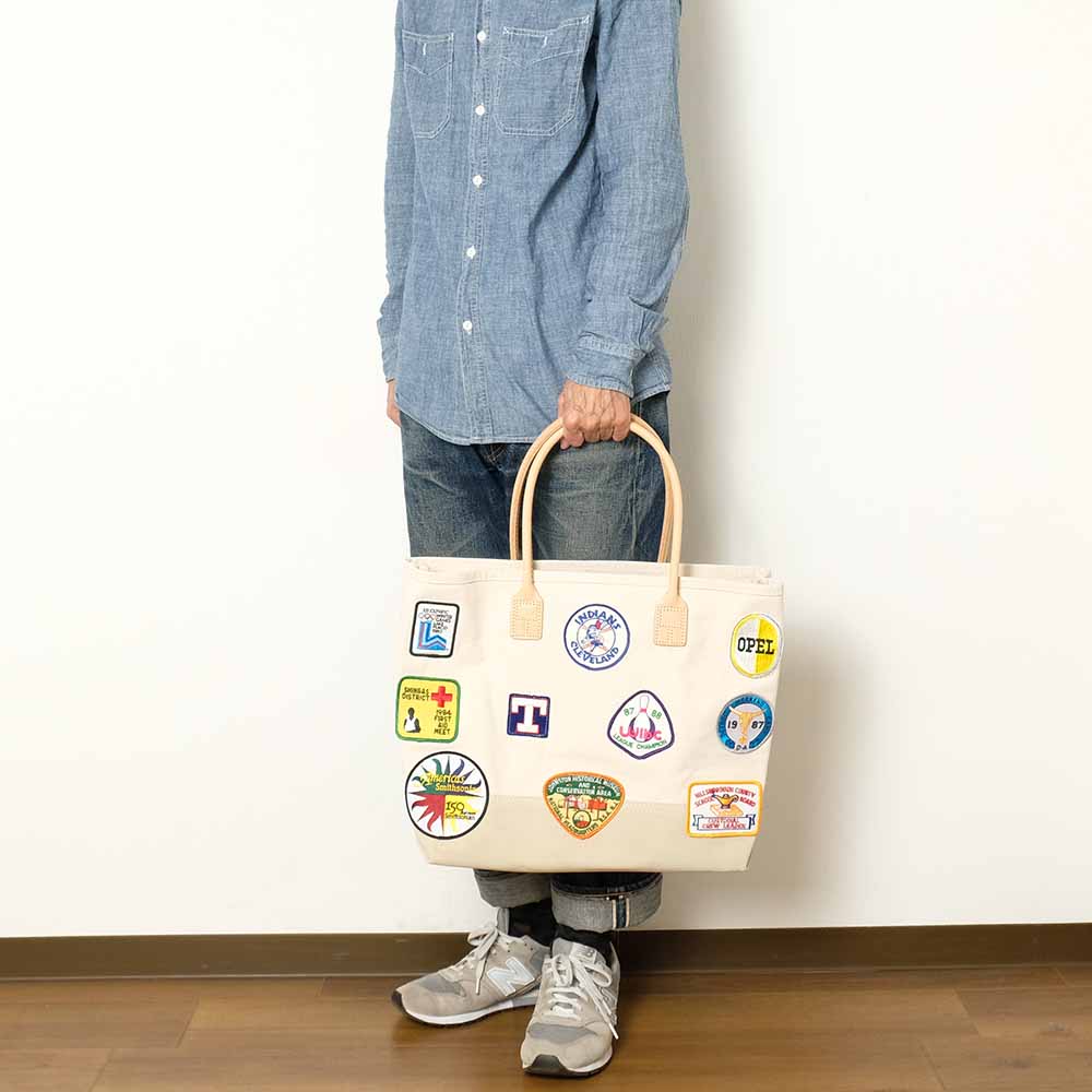 HERITAGE LEATHER CO. - VINTAGE PATCH DAY TOTE - HLC-9212