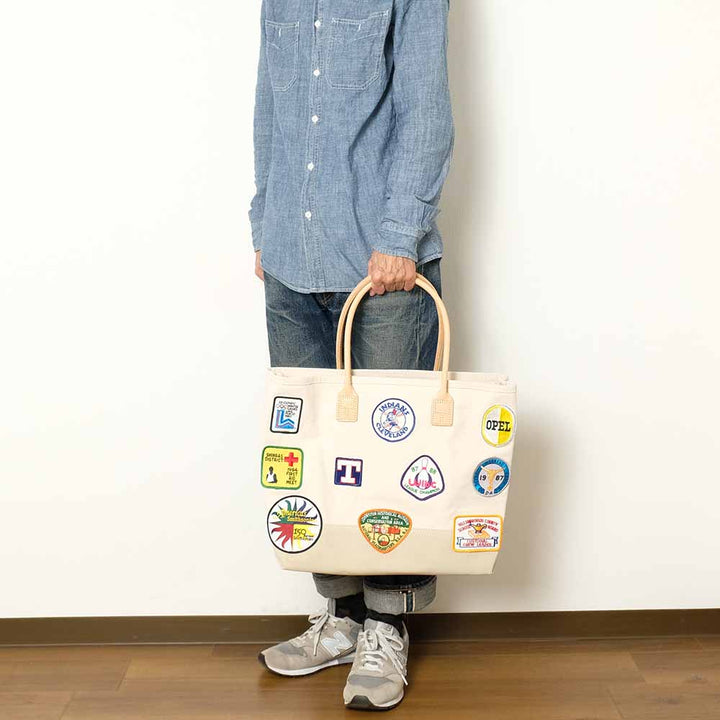 HERITAGE LEATHER CO. - VINTAGE PATCH DAY TOTE - HLC-9212