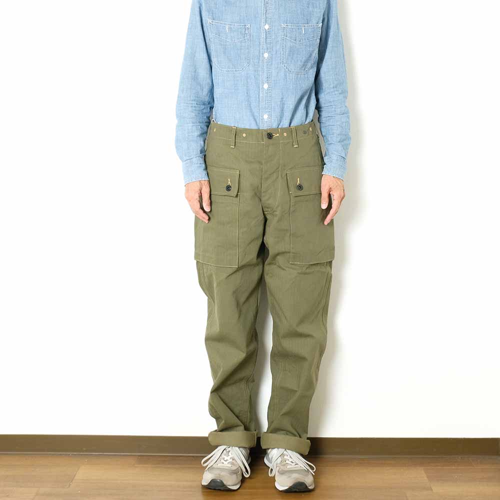 BUZZ RICKSON'S - U.S. MARINE CORPS M-1944 - HERRINGBONE PANTS - SHORT LENGTH - BR42501