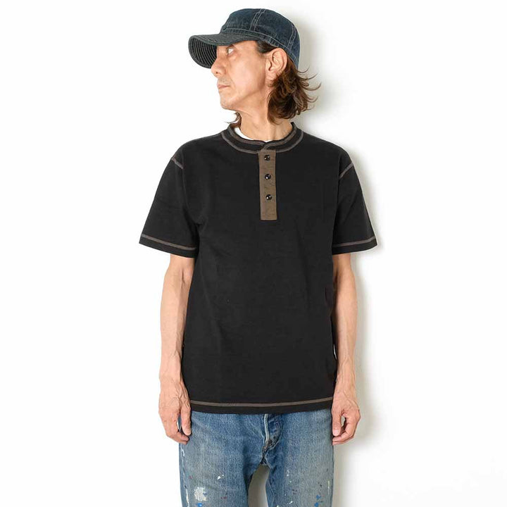 BUZZ RICKSON'S - SLUB YARN HENLEY NECK T-SHIRT - BR79192