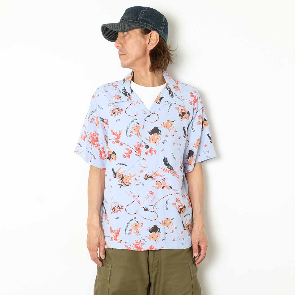 SUN SURF - RAYON HAWAIIAN SHIRT - PANIOLA TOWN - SS39420