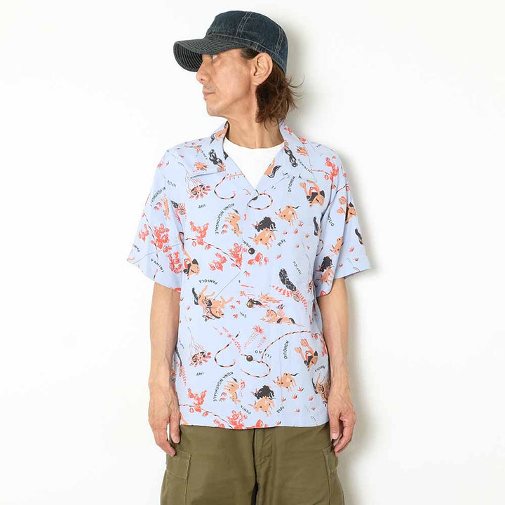 SUN SURF - RAYON HAWAIIAN SHIRT - PANIOLA TOWN - SS39420