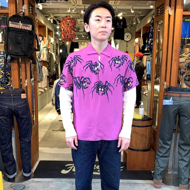 STAR OF HOLLYWOOD - HIGH DENSITY RAYON PULLOVER SHIRT - TARANTULA - SH38872