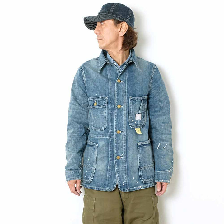 SUGAR CANE - 11oz. BLUE DENIM - WORK COAT - AGED MODEL - SC15708