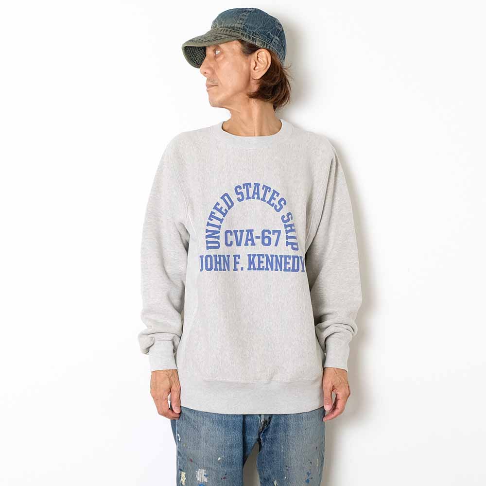 BUZZ RICKSON'S - HORIZONTAL KNITTING SWEAT SHIRT - CVA-67 J.F.KENNEDY - BR69645