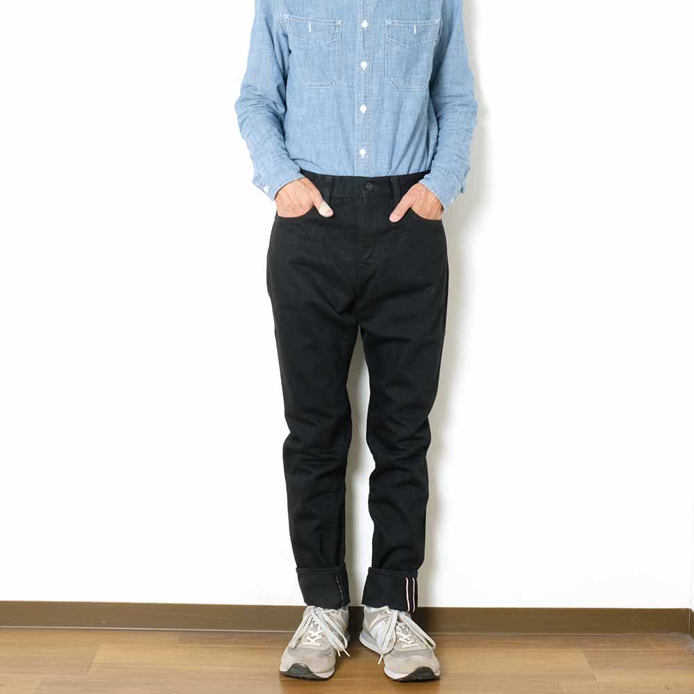 Momotaro Jeans - 15.7oz SELVEDGE BLACK DENIM NARROW TAPERED - MXJE1101