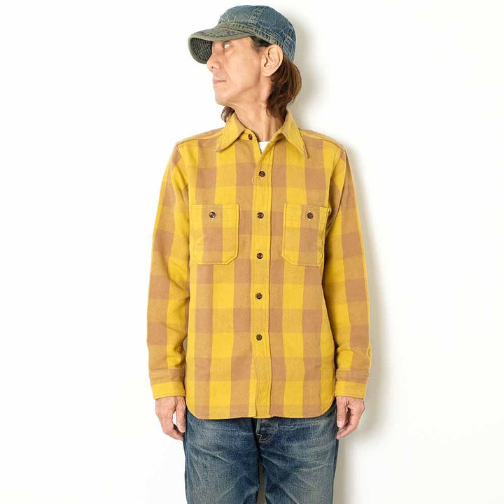 WAREHOUSE - Lot.3104 FLANNEL SHIRTS - A柄 - ONE WASH - 3104A-25