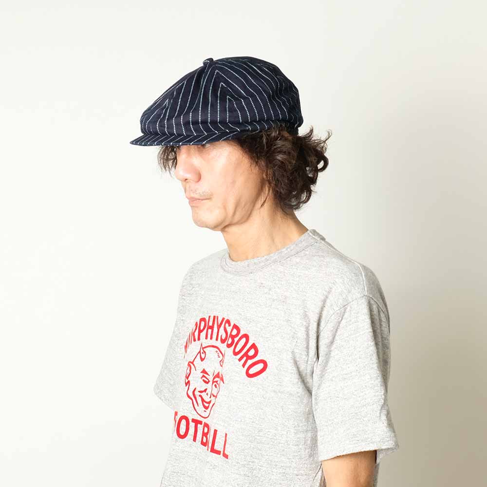 Sugar Cane - Wabash Stripe Applejack Cap - SC02070