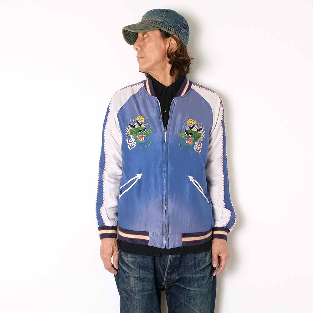 TAILOR TOYO - Acetate Souvenir Jacket - EAGLE ＆ DRAGON x JAPAN MAP - (AGING MODEL) - TT15907-125