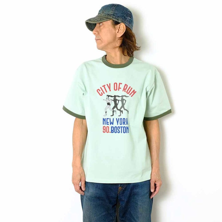 BARNS - RINGER PRINT TEE - CITY OF RUN - BR-25168