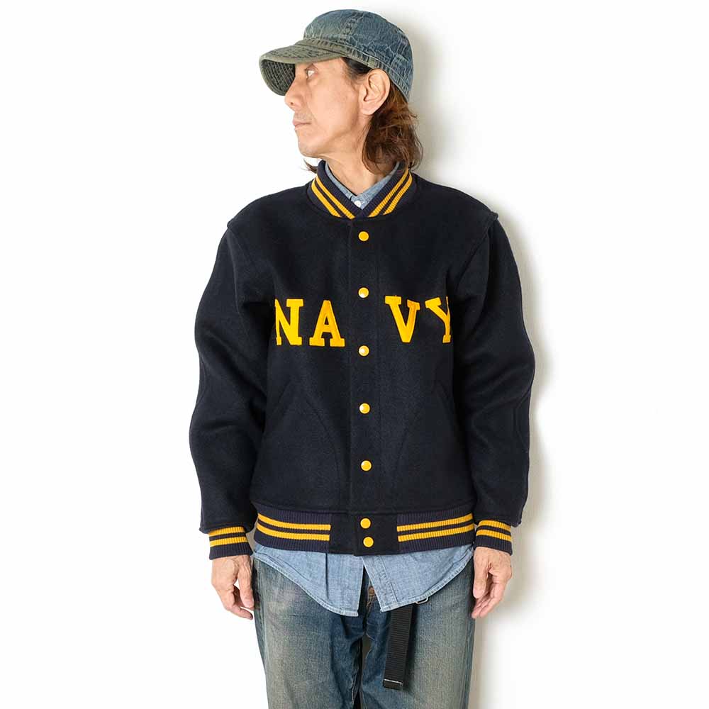 WAREHOUSE - 1950'S NAVY VARSITY JACKET - 2240AP-25