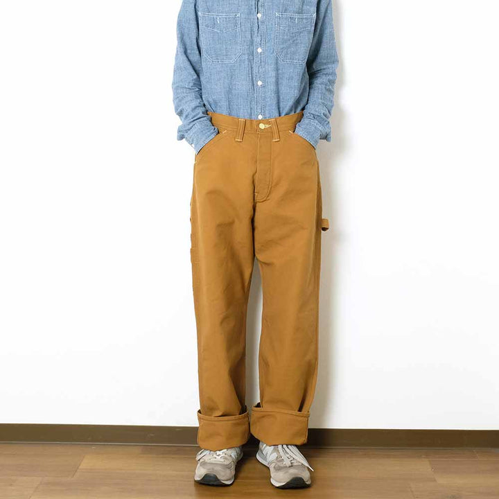 SUGAR CANE - 13oz. BROWN DUCK WORK PANTS - SC42497