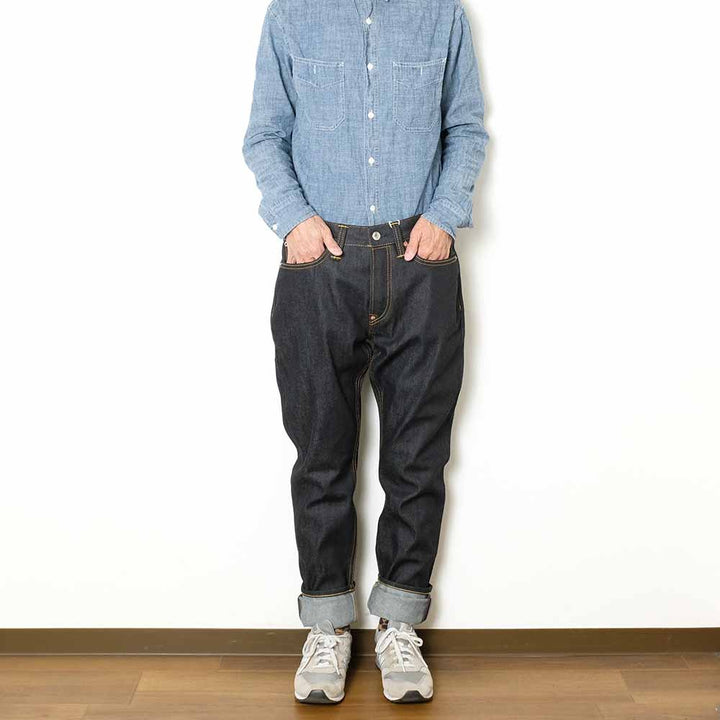 EVISU - #2017 - Ecru Seagull Print Taper Fit Jeans - 5JE1250